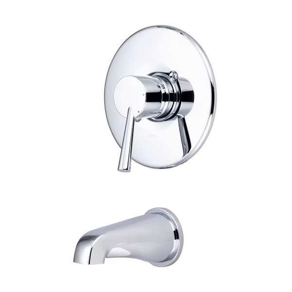 Single Handle Tub Trim Set, Wallmount, Polished Chrome, Style: Modern, Olympia Faucets, Mfr#: T-2371